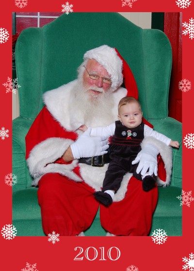Ella telling Santa what she'd like for Christmas!