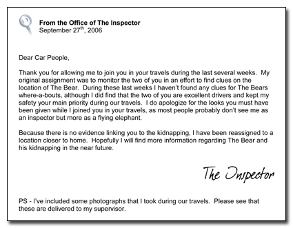 The Inspectors Note